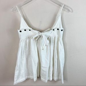 Nicholas White Front Tie Top